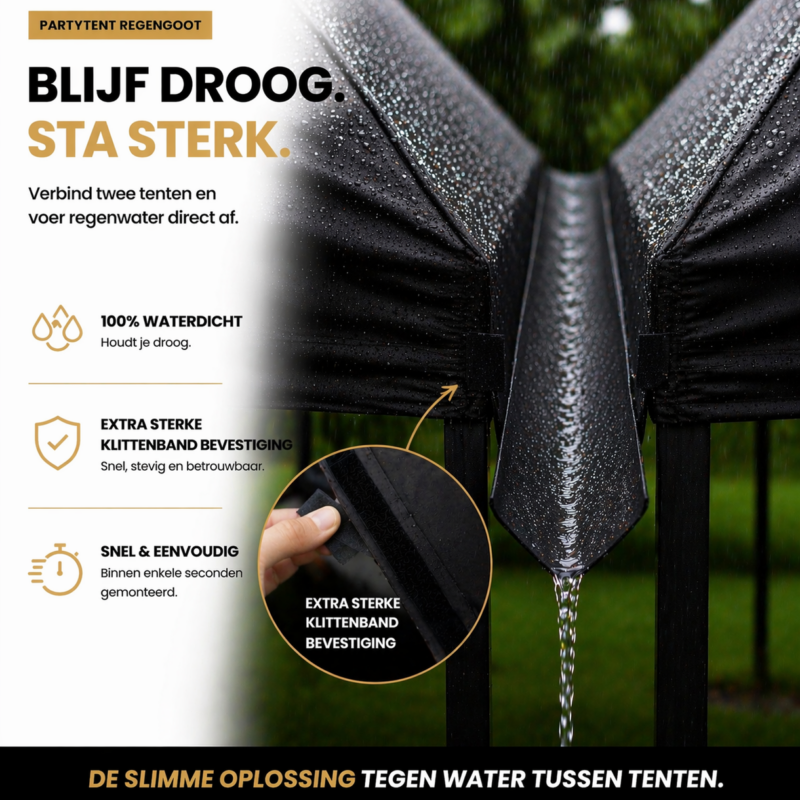 Regengoot 3m voor Partytenten