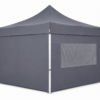Partytent grijs vaste wand