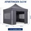 partytent grijs afmetingen